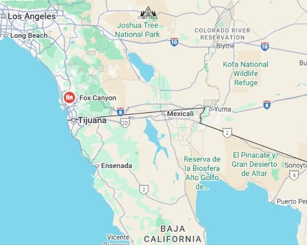 Where Is Fox Canyon Located, Cañón de la Zorra location 